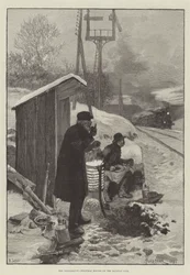 Świąteczna kolacja sygnalisty na linii kolejowej